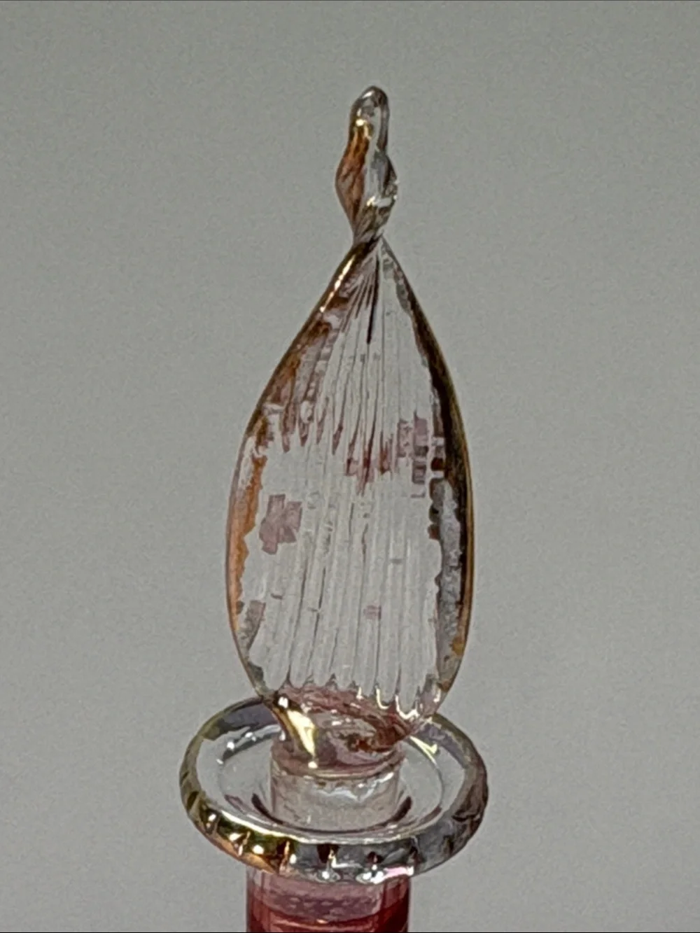 Egyptian Handblown Glass Decorative Bottle w/ Stopper